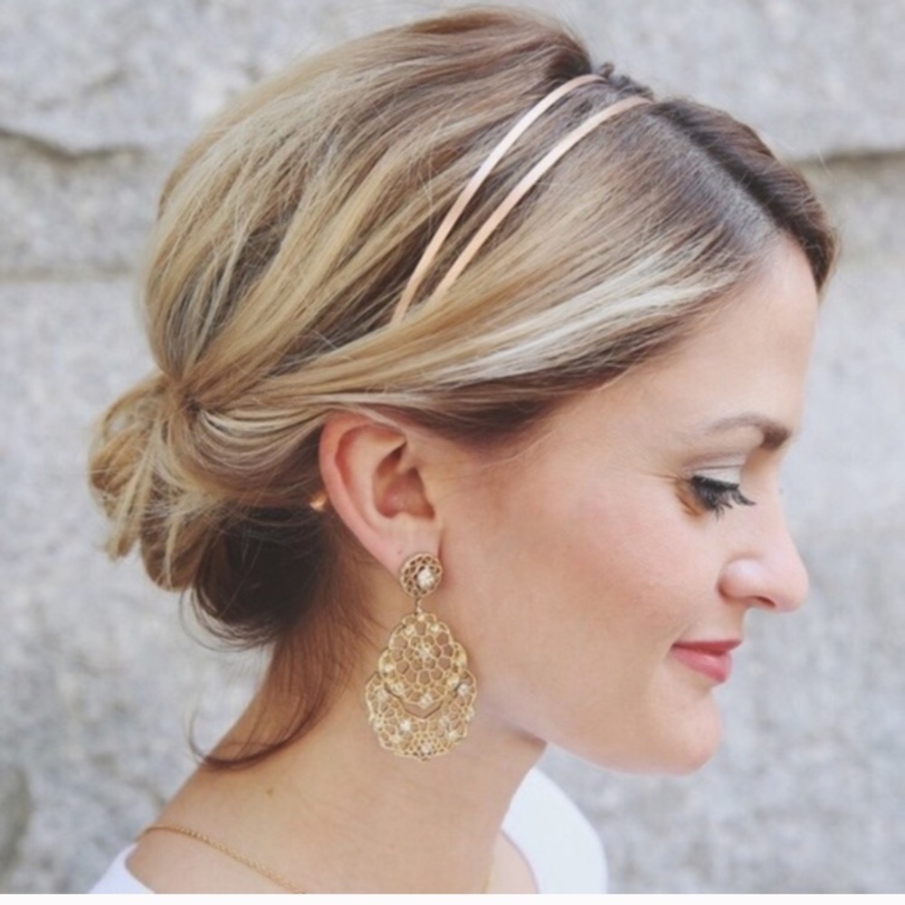 Chloe and Isabel x Jen Atkin rose gold headband